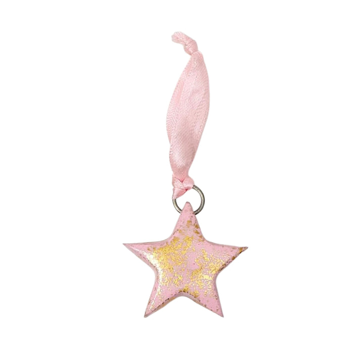 Mini Star Ornament Christmas Ornament Two's Company Pink 