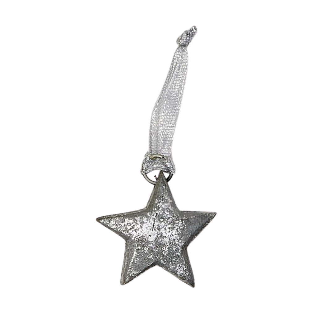 Mini Star Ornament Christmas Ornament Two's Company Silver 