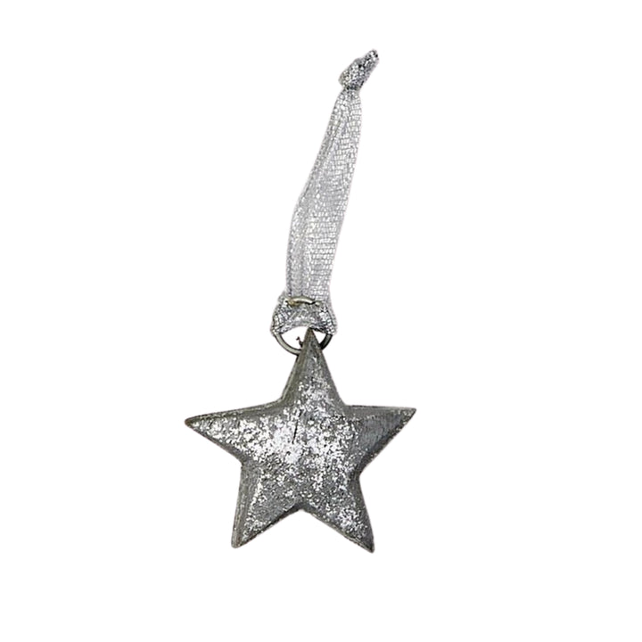 Mini Star Ornament Christmas Ornament Two's Company Silver 