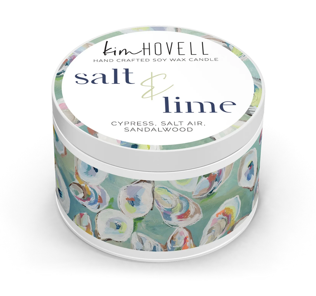 Mini Tin 3oz Candle - Salt and Lime Oyster Candle Annapolis Candles 