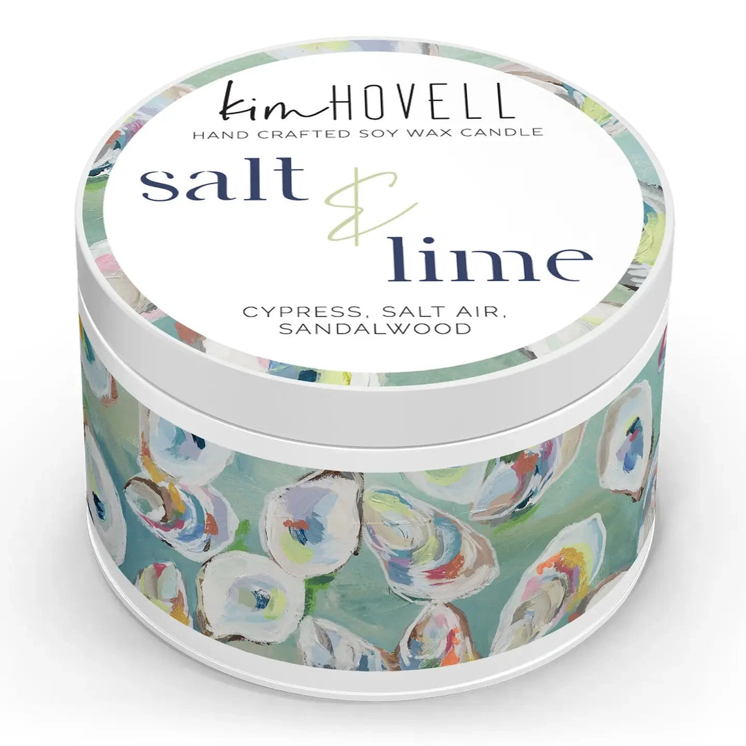 Mini Tin 3oz Candle - Salt and Lime Oyster Candle Annapolis Candles 