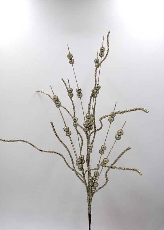 Gold Glittered Willow Branch