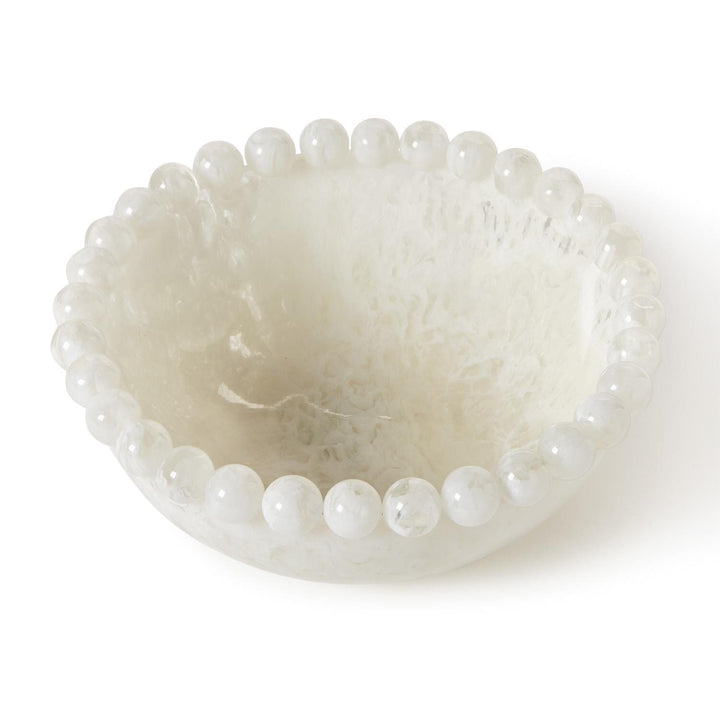 Modern Pop White Beaded Rim Bowl Bowl Two's Company 