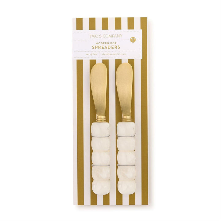 Modern Pop White Beaded Spreaders Spreaders Two's Company 