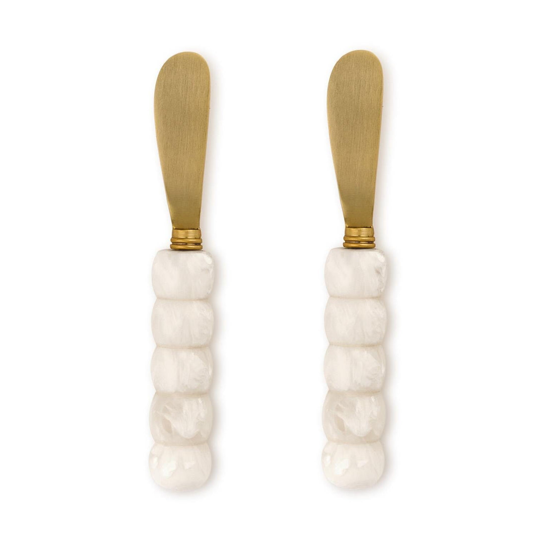 Modern Pop White Beaded Spreaders Spreaders Two's Company 