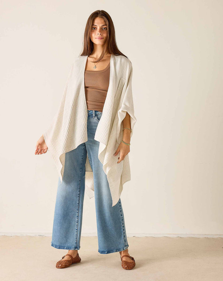 Modern Travel Wrap - Sea Salt Womens Sweater MerSea 