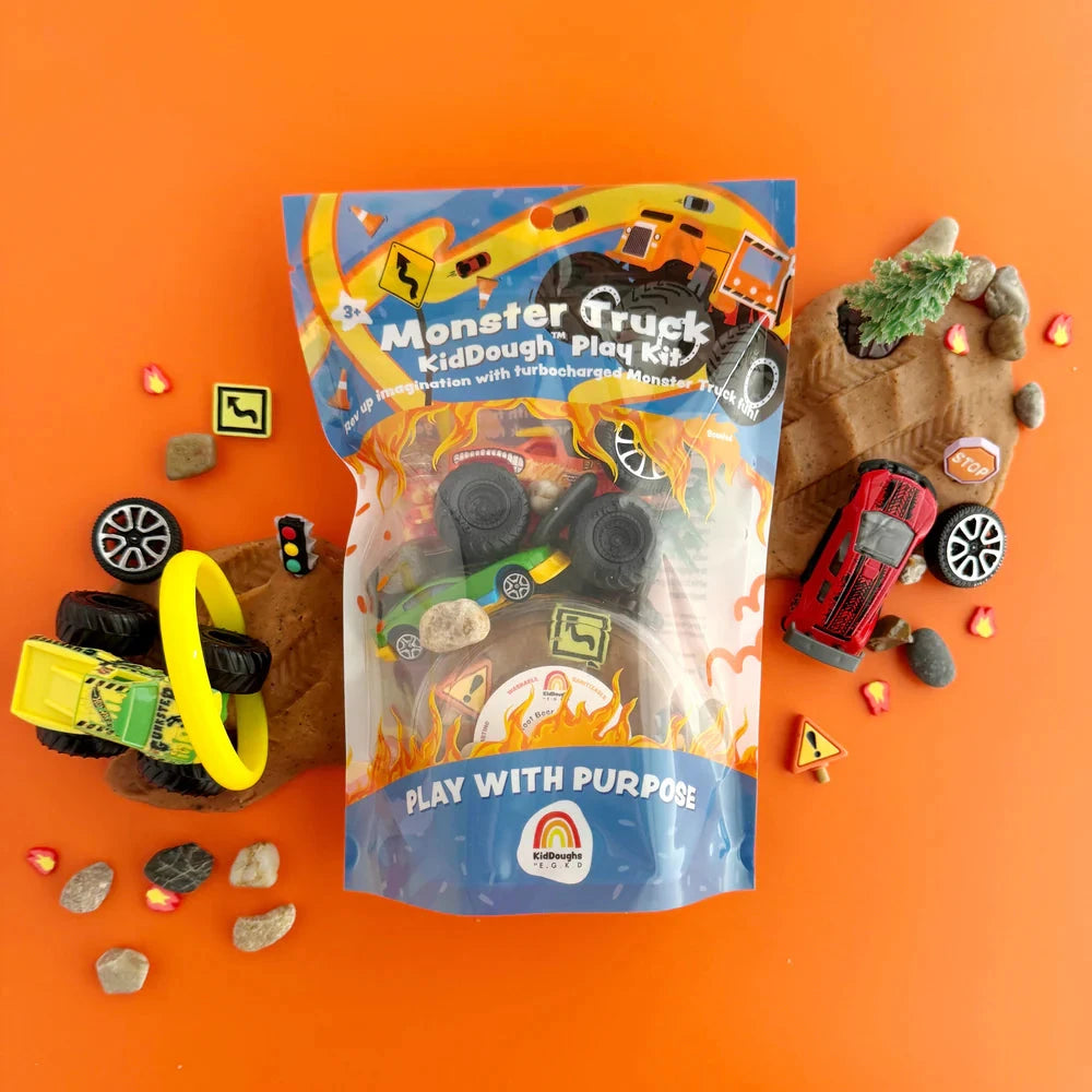 Monster Truck Kiddough Play Kit Toy Craft Kits Earth Grown KidDoughs 