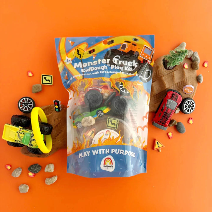 Monster Truck Kiddough Play Kit Toy Craft Kits Earth Grown KidDoughs 