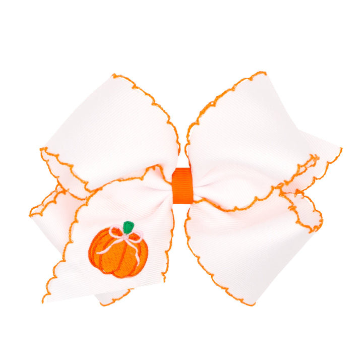 Moonstitch Harvest Bow - Bow Pumpkin Hair Bow WeeOnes King 