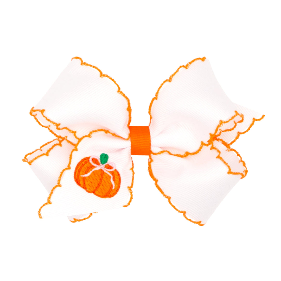 Moonstitch Harvest Bow - Bow Pumpkin Hair Bow WeeOnes Medium 