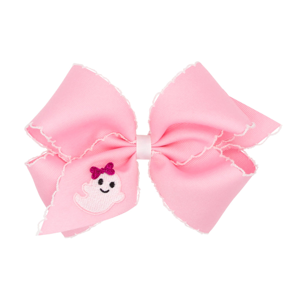Moonstitch Harvest Bow - Ghost with Bow Hair Bow WeeOnes King 