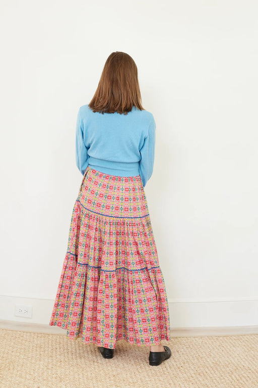 Moroccan Pink Tiered Maxi Skirt Skirt Laura Park Design 