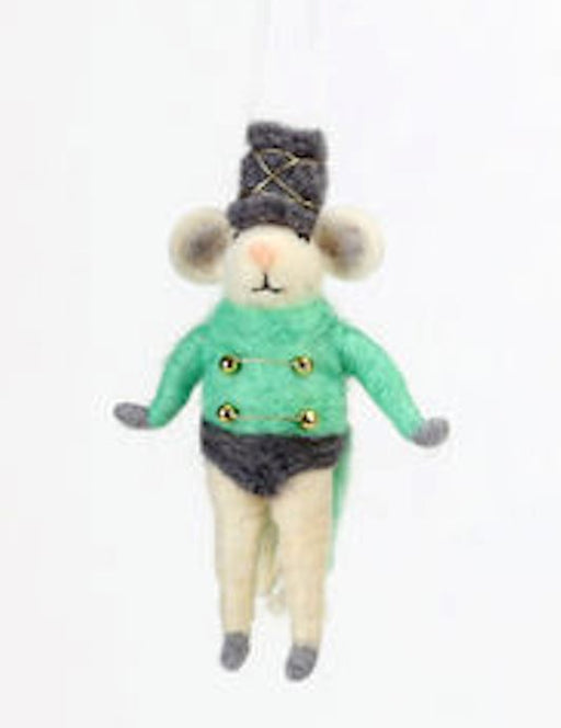 Mouse Soldier Felt Ornaments Easter Decorations 180 Degrees Green 