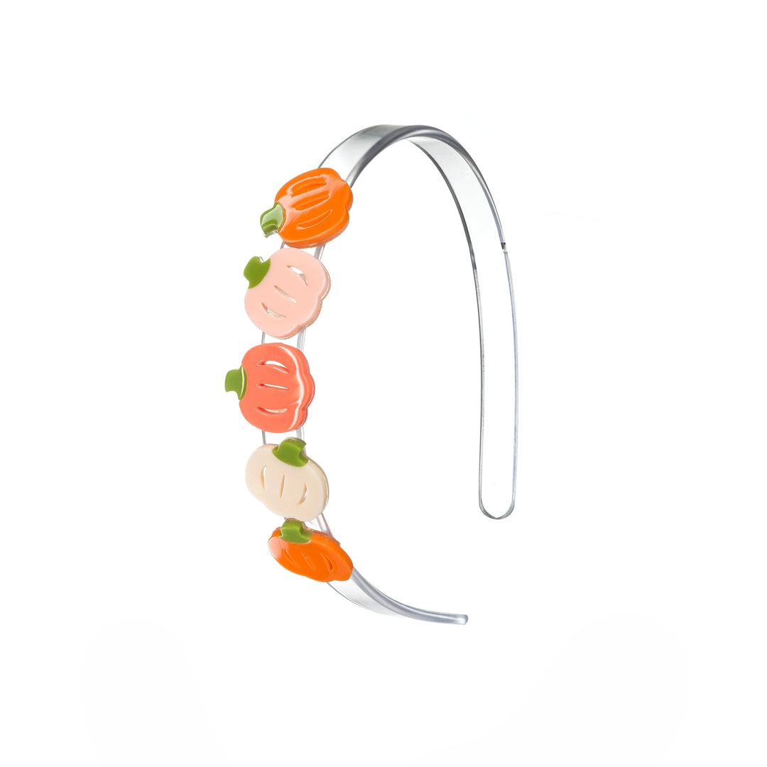 Multi Pumpkin Headband Girl Headband Lilies and Roses 