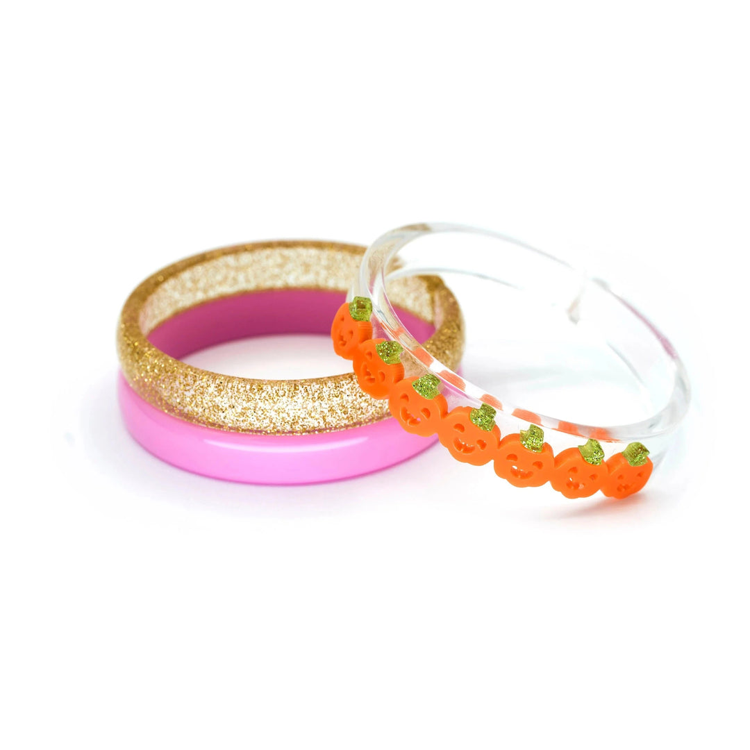 Multi Pumpkin Orange Bracelet Set of 3 Girl Bracelet Lilies and Roses 