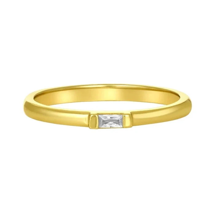 Naomi Stacking Band Ring - Gold Womens Ring FYB 
