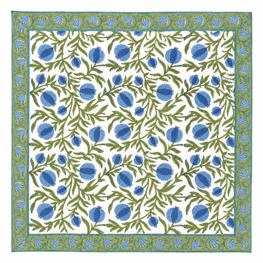 Napkins - Pomegranate Blue Dinner Napkins Pacific & Rose Textles 