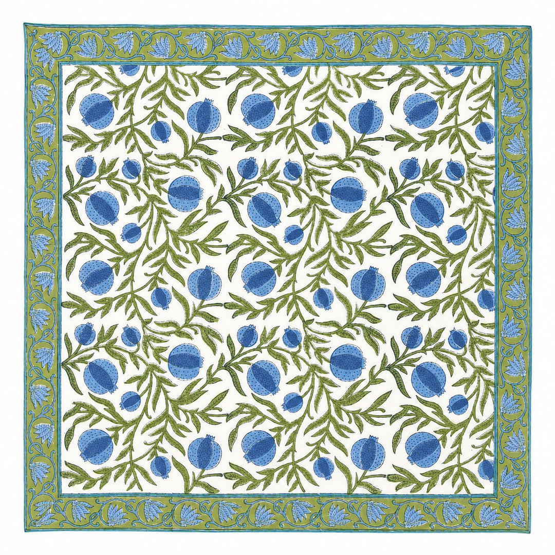 Napkins - Pomegranate Blue Dinner Napkins Pacific & Rose Textles 