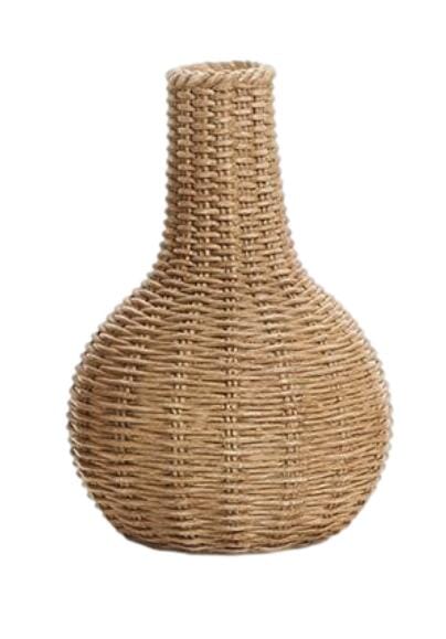 Natural Beauties Basket Weave Pattern Vase Vase Two's Company 2 