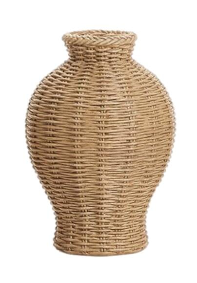 Natural Beauties Basket Weave Pattern Vase Vase Two's Company 3 