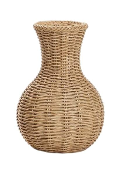 Natural Beauties Basket Weave Pattern Vase Vase Two's Company 5 