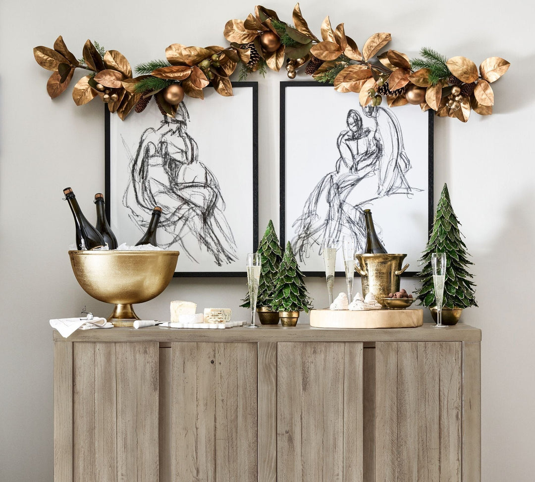 Natural Leaf Trees in Pot Home Decor Zodax 