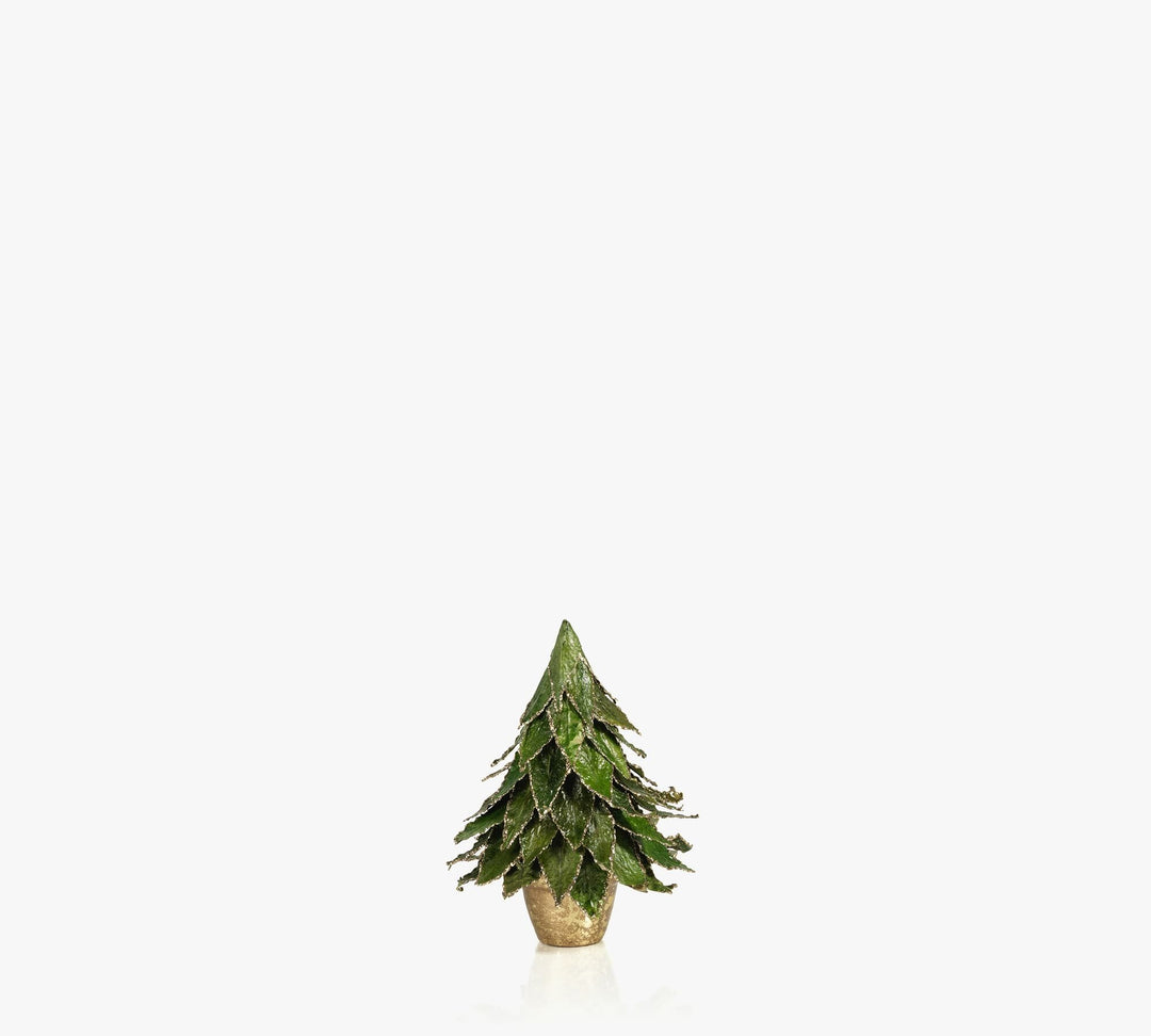 Natural Leaf Trees in Pot Home Decor Zodax Small 