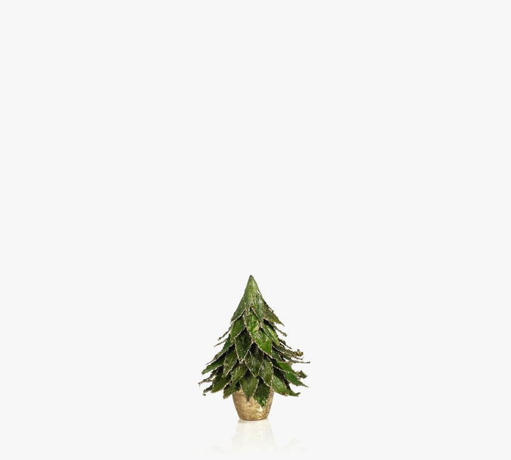 Natural Leaf Trees in Pot Home Decor Zodax Small 