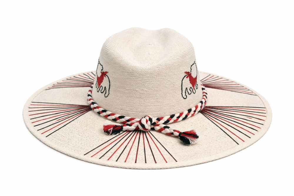 Natural Palm Hat - Georgia Game Day Inspired Sunhat The Goldie Hat Co 