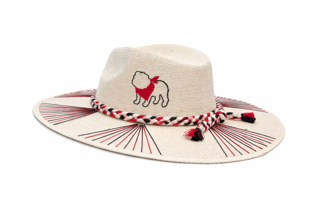 Natural Palm Hat - Georgia Game Day Inspired Sunhat The Goldie Hat Co 