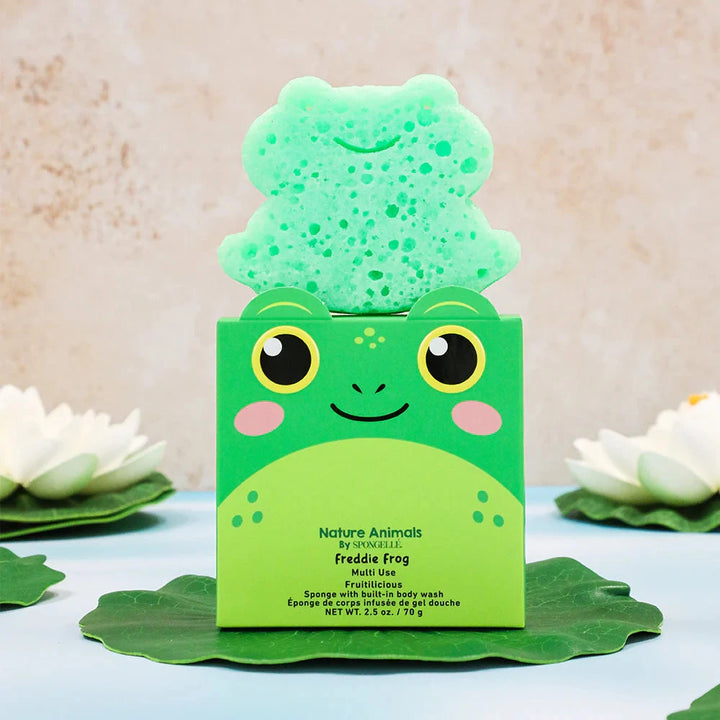 Nature Animal Bath Sponge - Freddie Frog Bath Soap Spongelle 