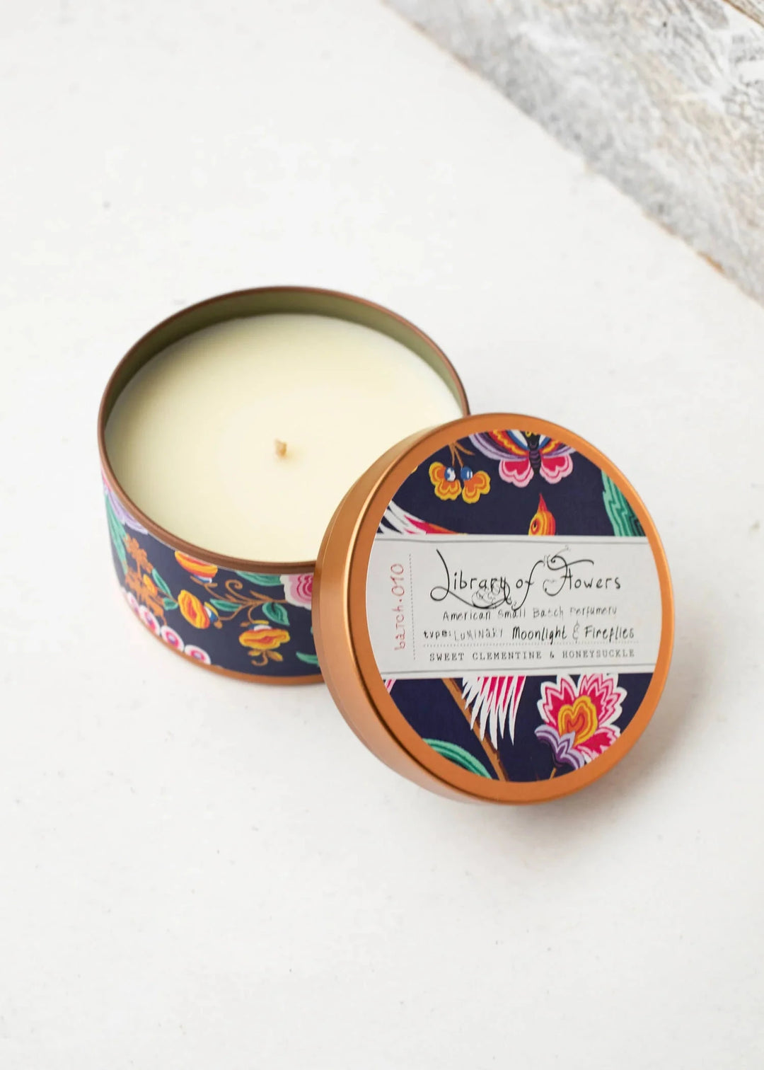 Navy Birds & Butterflies Candle Candle Lollia 