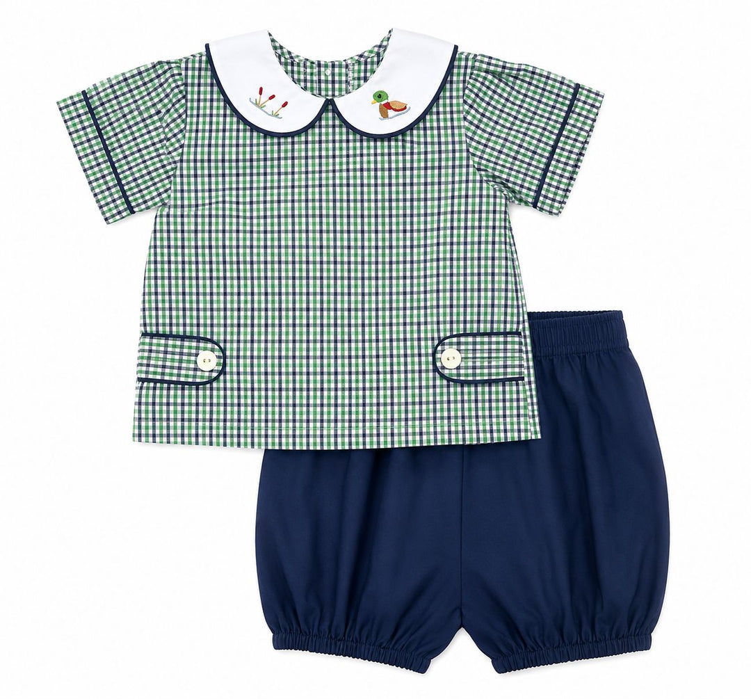 Navy Plaid Riley Short Set- Ducks Boy Short Set Remember Nguyen 