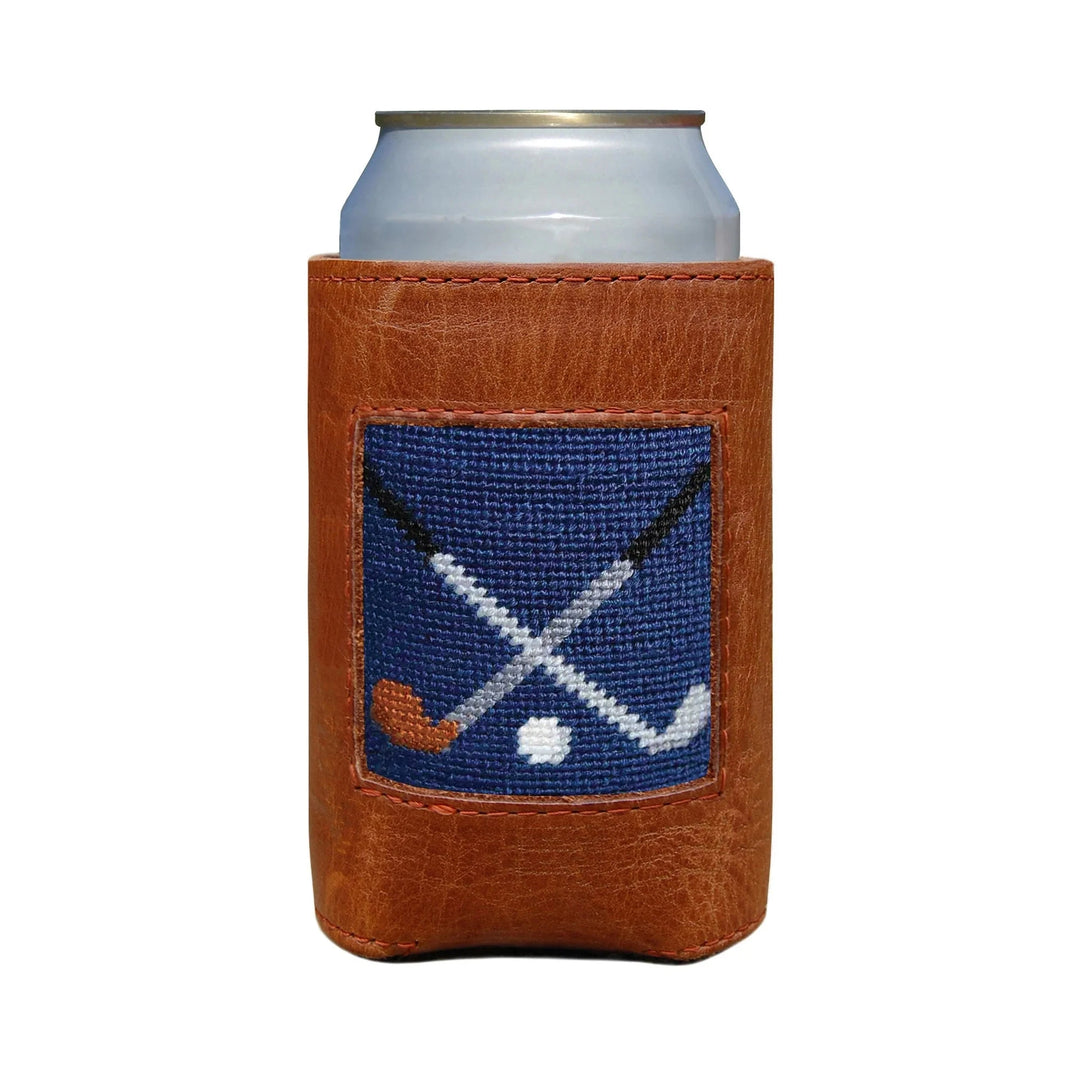Needlepoint Can Cooler Koozie Smathers & Branson Crossed Clubs 