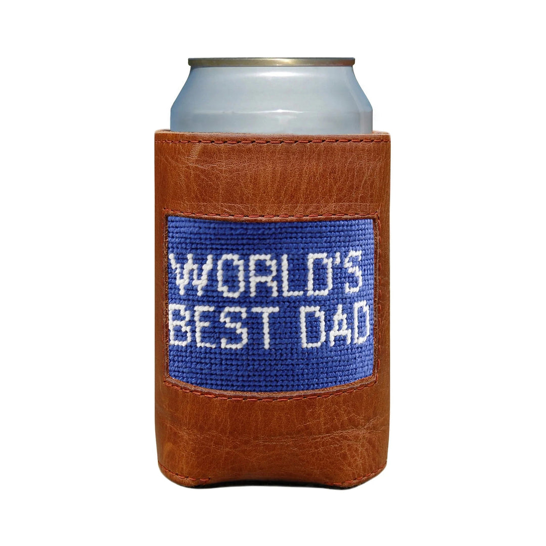 Needlepoint Can Cooler Koozie Smathers & Branson World's Best Dad 