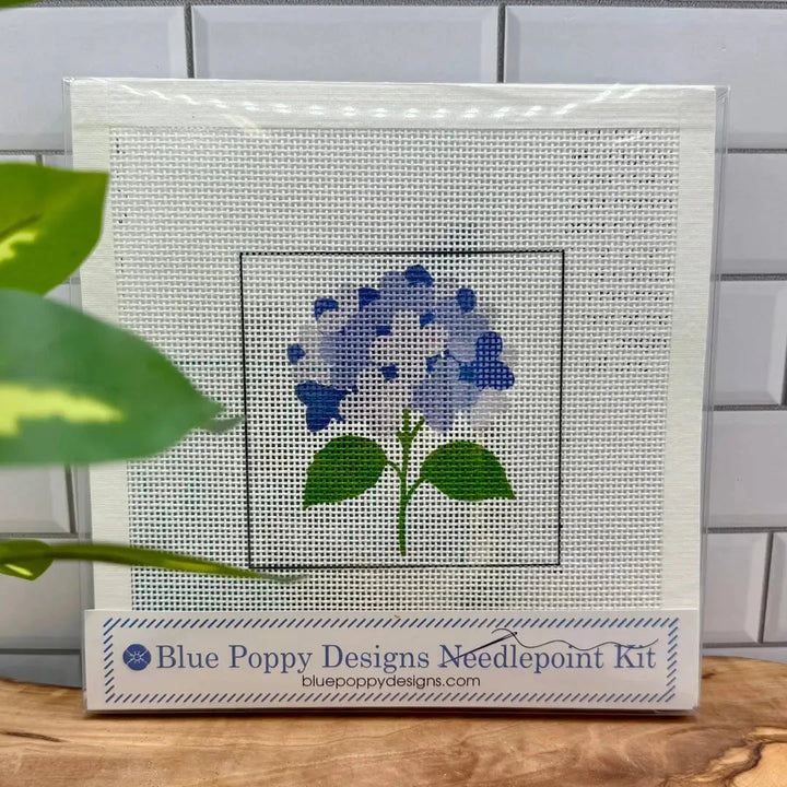 Needlepoint Kit - Blue Hydrangea needlepoint kit Blue Poppy Designs 