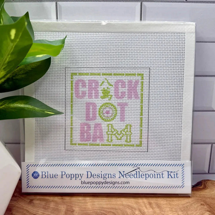 Needlepoint Kit - Crack Dot Bam needlepoint kit Blue Poppy Designs 