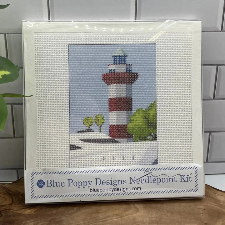 Needlepoint Kit - Hilton Head Island Harbor Town Lighthouse needlepoint kit Blue Poppy Designs 