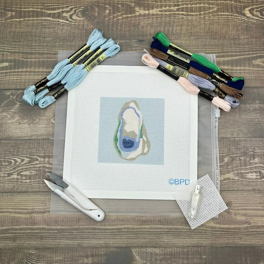 Needlepoint Kit - Oyster needlepoint kit Blue Poppy Designs 