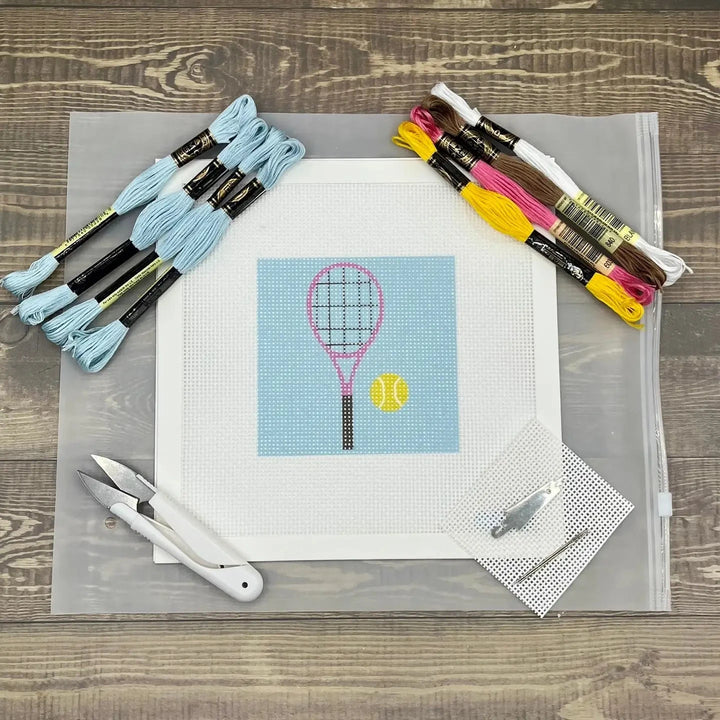 Needlepoint Kit - Tennis needlepoint kit Blue Poppy Designs 
