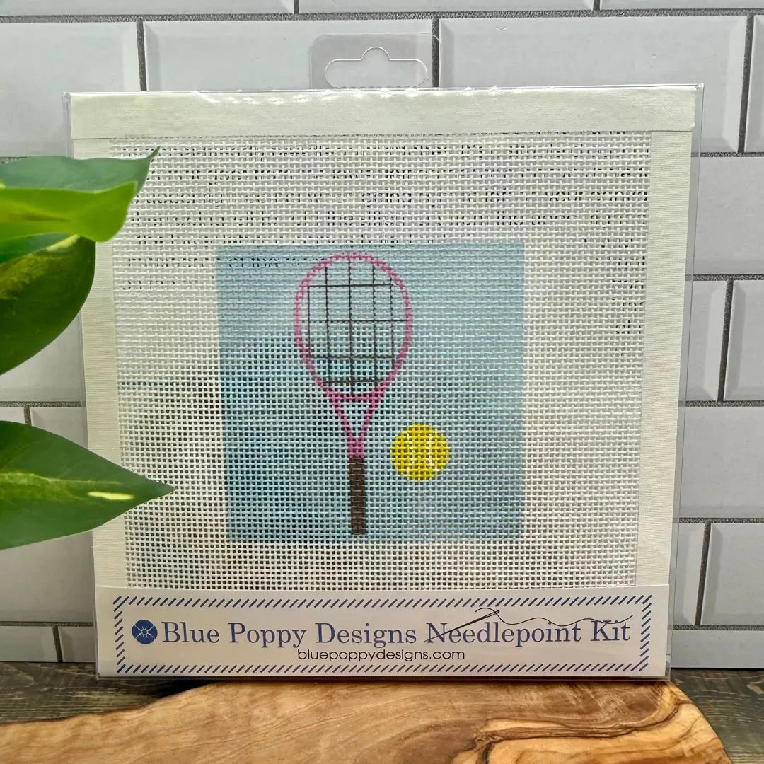 Needlepoint Kit - Tennis needlepoint kit Blue Poppy Designs 