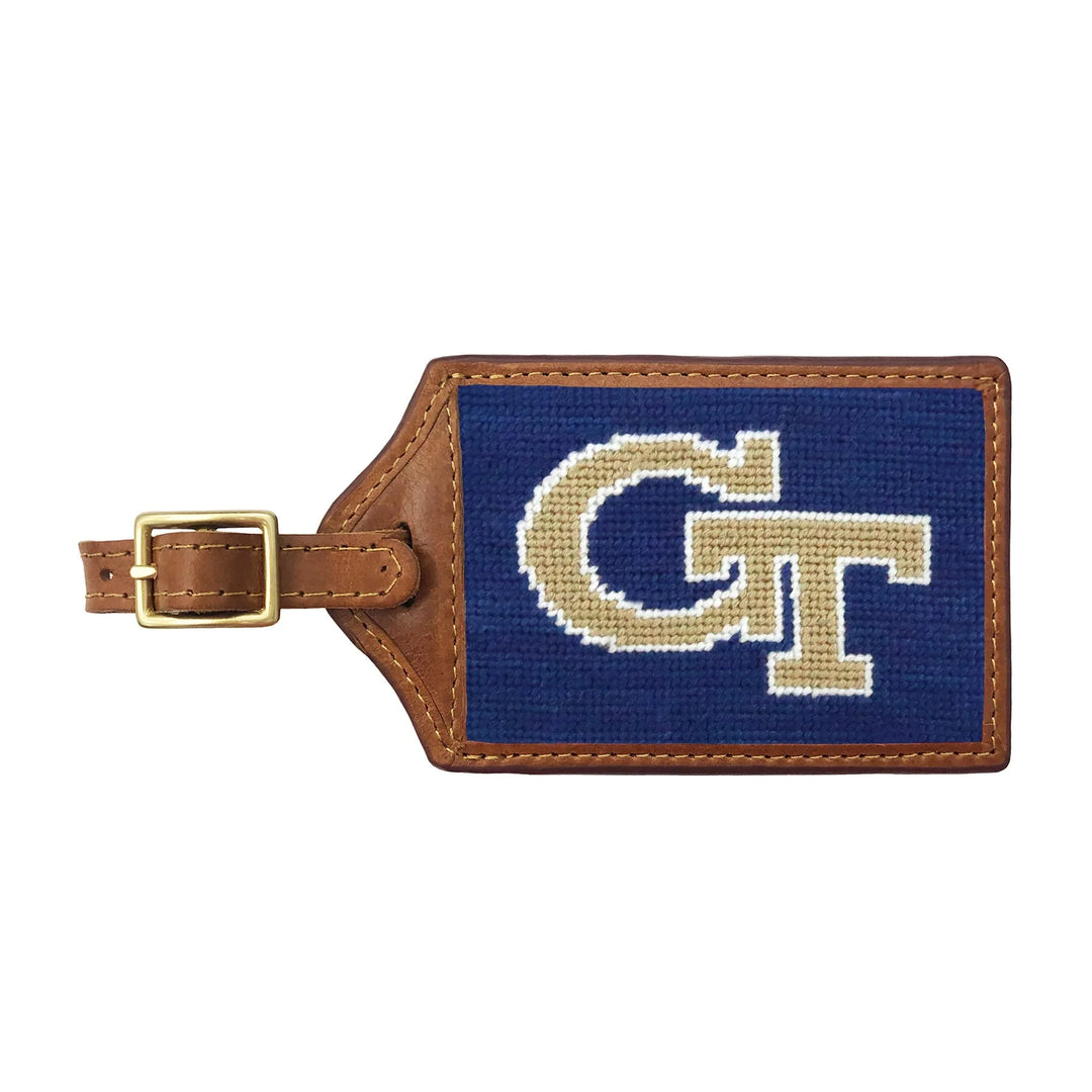 Needlepoint Luggage Tag Luggage Tags Smathers & Branson Georgia Tech 