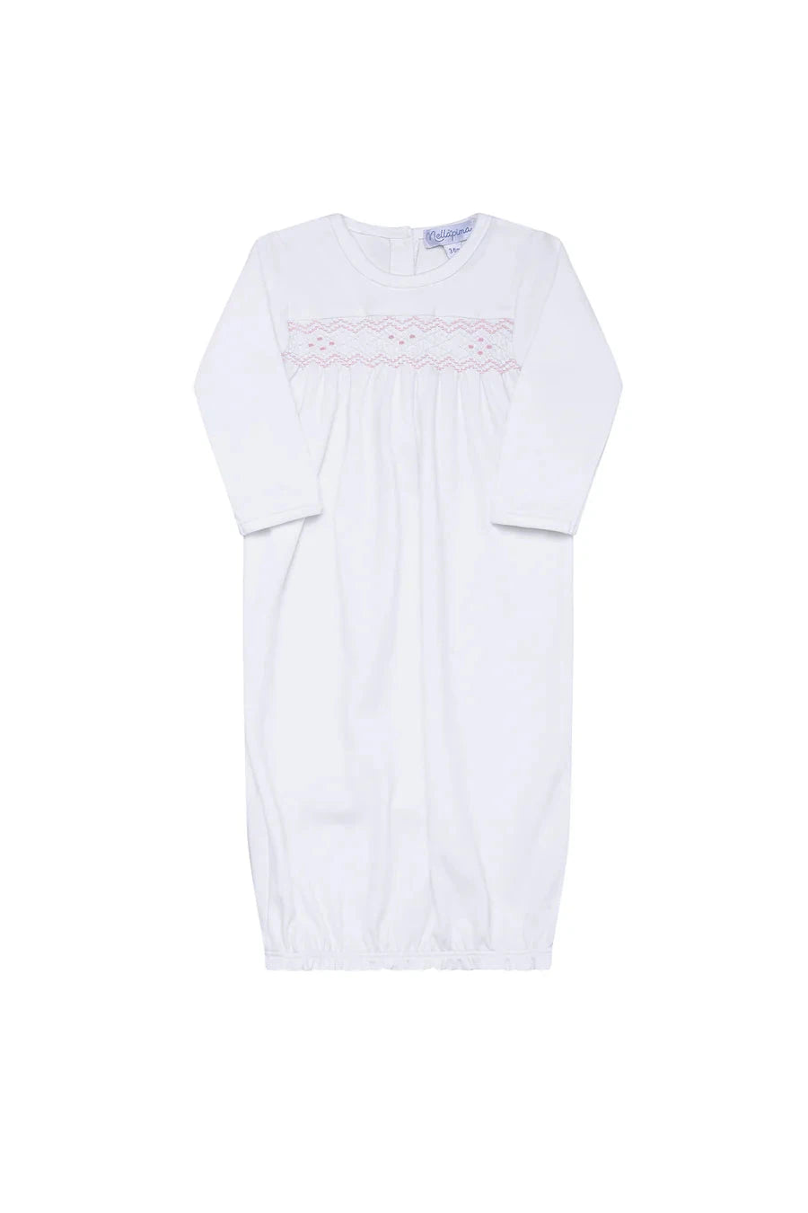 Nella Smocked Baby Gown - Pink Baby Gown Nella Pima 