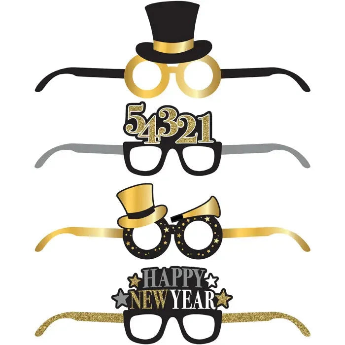 New Year Deluxe Paper Eyeglasses Accessories Bulk Party Decor 