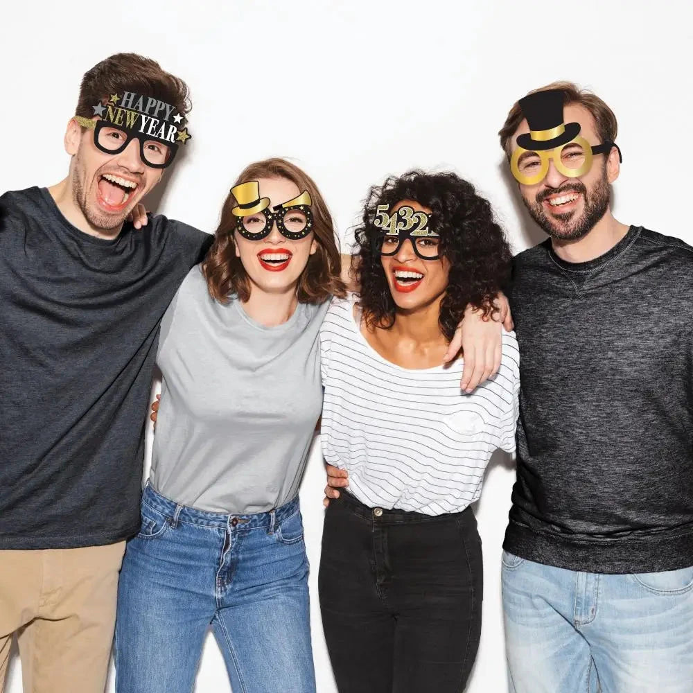 New Year Deluxe Paper Eyeglasses Accessories Bulk Party Decor 
