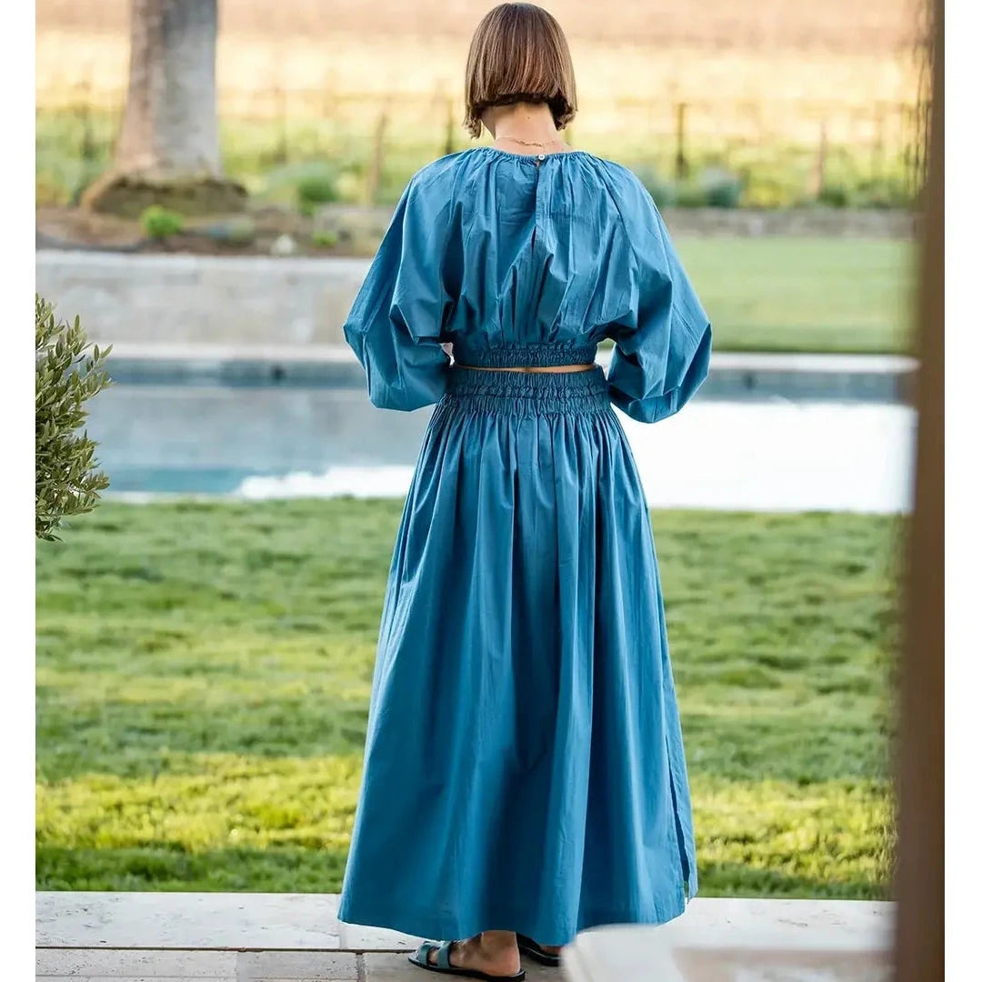 Newport Skirt - Blue Womens Skirts Maison Marigold 