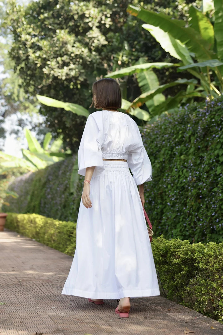 Newport Skirt - White Womens Skirts Maison Marigold 