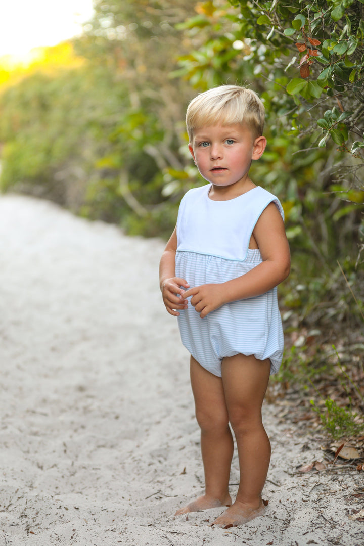 Noah Bubble - Light Blue Stripe Boy Bubble Trotter Street Kids 
