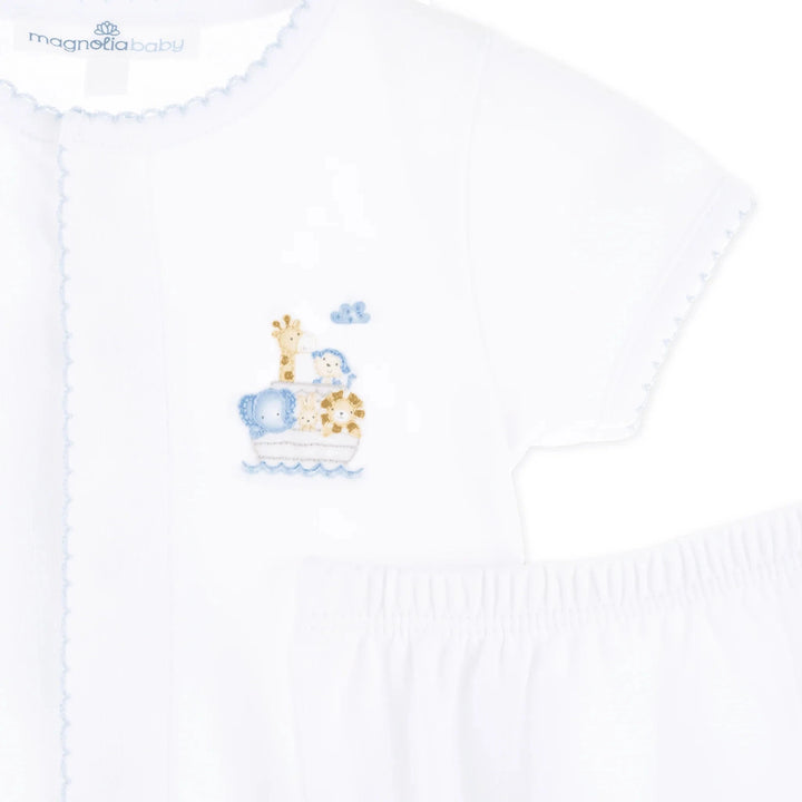 Noah's Ark Diaper Cover Set - Light Blue Boy Set Magnolia Baby 