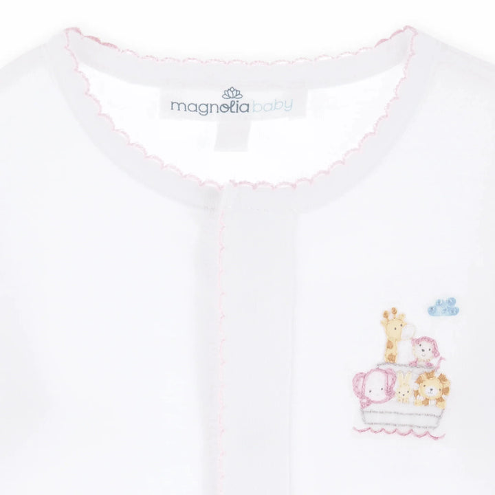 Noah's Ark Footie - Pink Girl Footie Magnolia Baby 